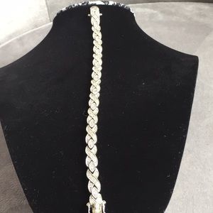 Beautiful sterling silver Rhinestone bracelet